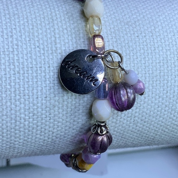 Regal 3 Cross Bracelet Purple Amethyst February Birthstone Religious Beaded - Picture 13 of 16